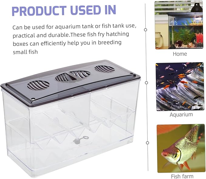 SUPVOX Fish Tank Breeding Box Aquarium Accessory Acrylic Isolation Box for Fish Fry Safe Easy Install