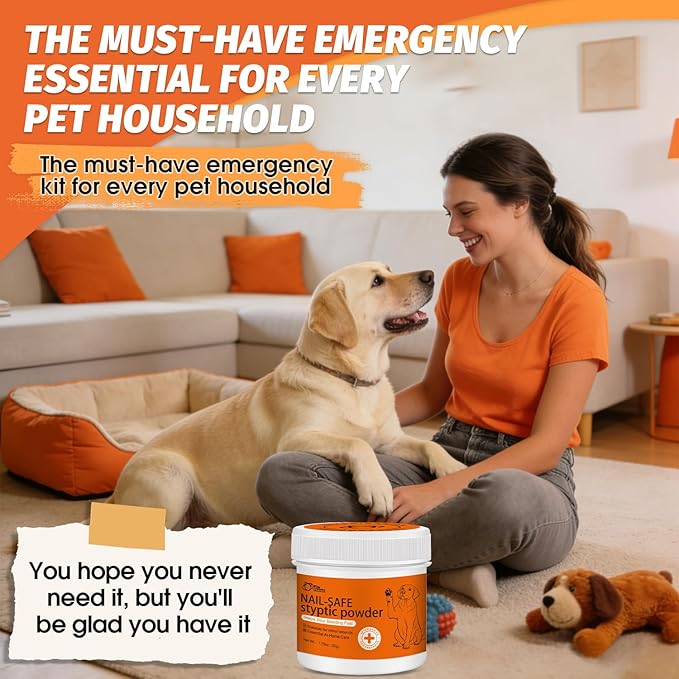 PAW PLANET Styptic Powder for Dogs & Cats -1.76oz Fast Acting Blood Stop Powder for Nail Clipping, Minor Cuts & Wing Clipping,Essential First Aid for Dark Nails