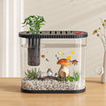 Fish-Tank-Night-Light, Small Aquarium Starter Kits,Desktop Aquarium Starter Kit & LED Lamp, Decorations & Whisper Filters Water Pump