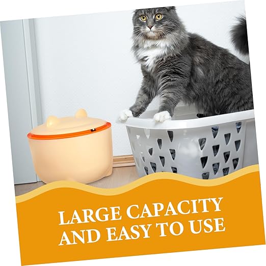 1set Sealed Cat Litter Trash Can with Lid Includes Compact Waste Bucket for Easy Maintenance Lightweight Design and Wear-Resistant for Cat Litter Disposal