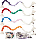 Cat Chew Ropes 4Pcs, Cat Toys for Indoor Cats with Refillable Natural Catnip, Safe Teeth Cleaning Chew Toys, Interactive Kitten Nip Toys and All Breeds (19.5 Inches)
