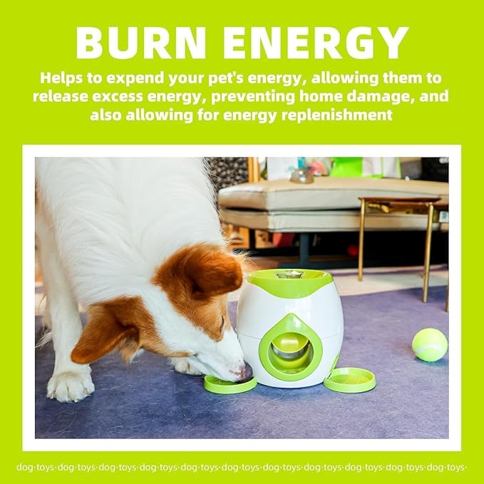 Dog Food Reward Machine, Automatic Dog Ball Launcher, Dog Tennis Ball Throwing Machine for Interactive Play & Training Small and Medium Dogs (Grey)