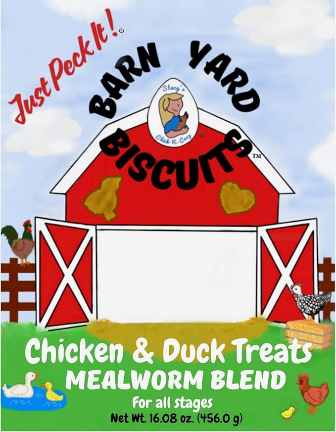 Stacy's Chick-N-Coop Barn Yard Biscuits - Chicken & Duck Treats - Treats for Chickens, Ducks, Turkeys, Quail, Guinea hens