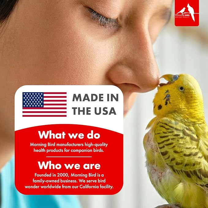 Morning Bird Vitalize for Birds 2 oz – Stress & Dehydration Support – Promotes Hydration, Energy, Balance & Muscle Recovery – Water-Soluble Supplement for All Bird Species