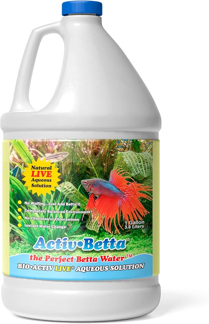 Activ Betta Bio-Activ Live Aqueous Solution – 1 Gallon – Instant Aquarium Cycling, Denitrifying Formula & Trace Elements for Betta Fish Tanks & Freshwater Aquariums