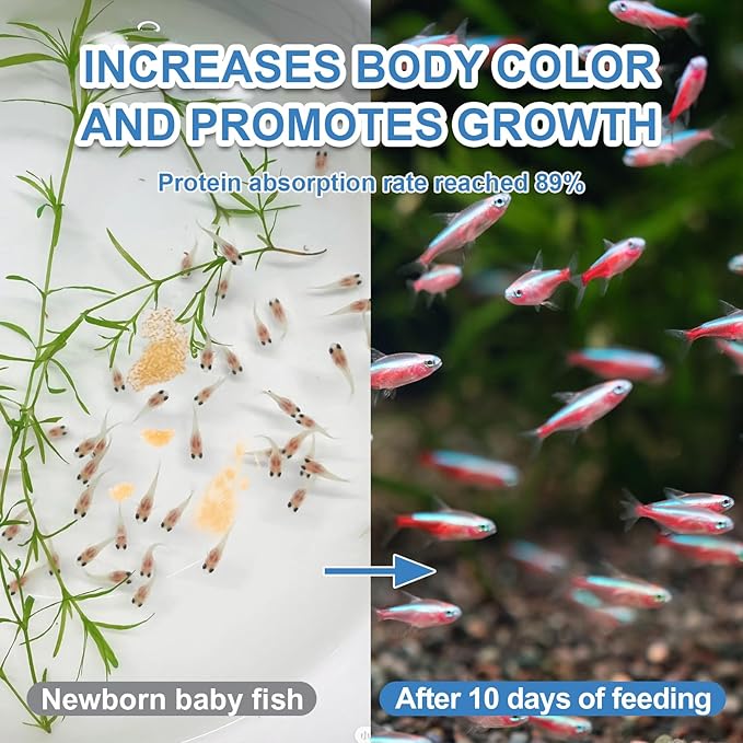 Instant Baby Brine Shrimp Fish Food - 50ml No Hatch High Protein Fry Food with Astaxanthin for Small Fish Corals Jellyfish Seahorses & Invertebrates