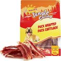 Jungle Calling Duck Wrapped Bones Dog Treats, Made with Real Meat & Cartilage, Rawhide Free Dogs Snacks,Healthy, Easily Digestible, and High Protein Chews Bone Treat, About 21 Count