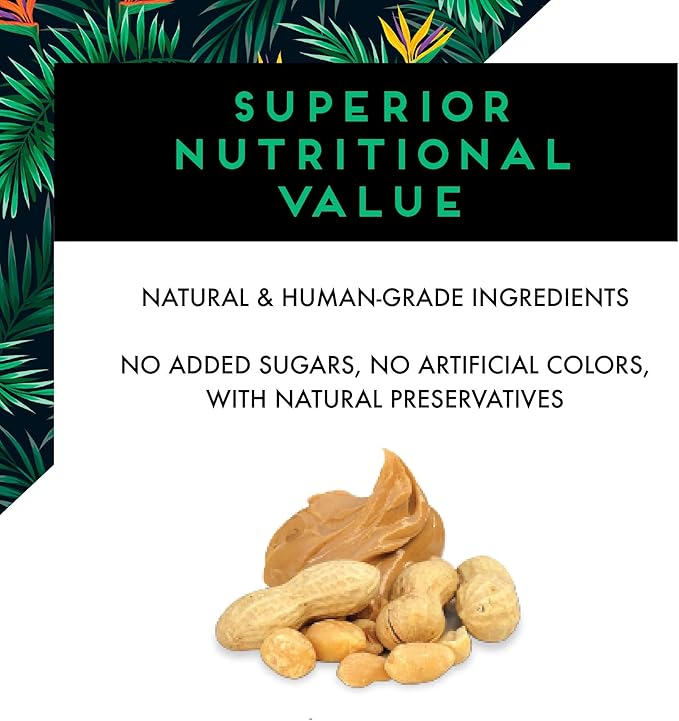 Oven Fresh Bites Natural Baked Treats, All-Natural Bird Treat Parrot Cookies, 4 Oz, Peanut Butter, 3-Pack