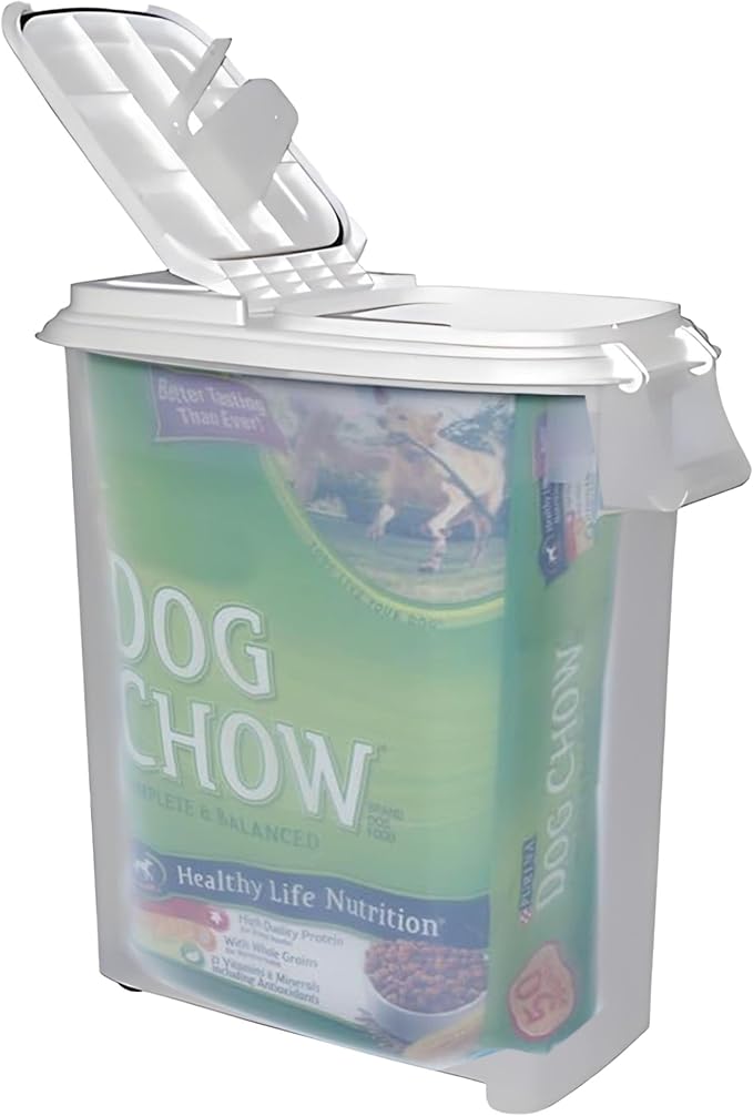 Buddeez Airtight Pet Food Storage Container - 50 QT/50 LB Capacity Dog Food Storage Container, Cat Food Container, Bird Seed Storage Container, Rolling Storage Bin, Air Tight with Handle & Scoop