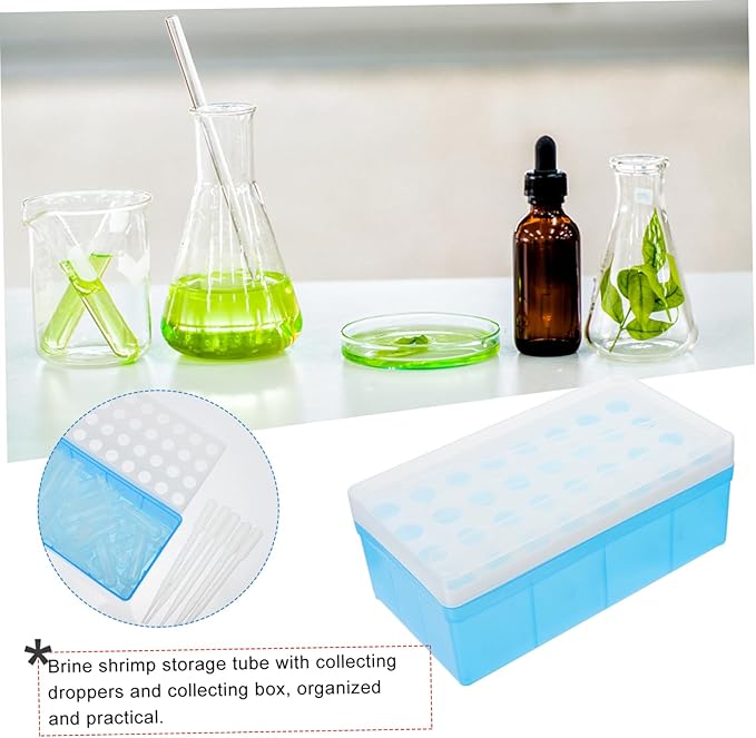 BESPORTBLE 32pcs Shrimp Hatchery Tool with Droppers and Collecting Box for Hatching Fry and Shrimp Easy to Use and Clean Safe for Fish Breeding Convenient Storage