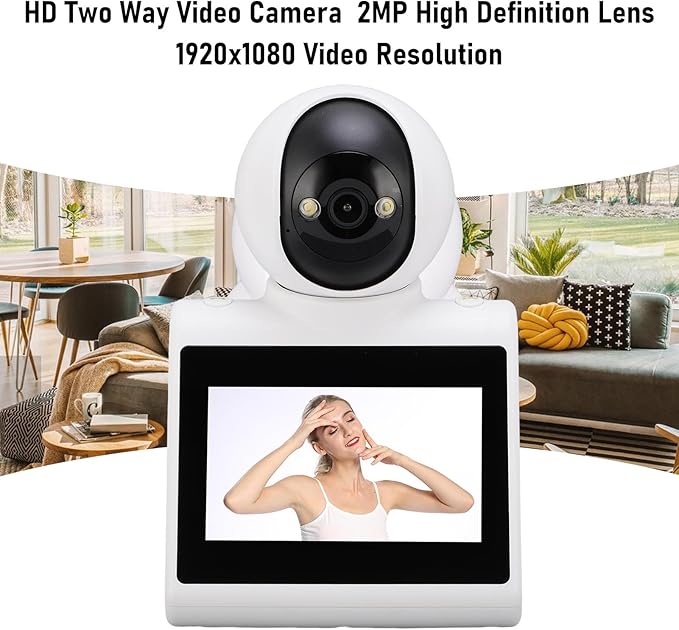 PUSOKEI Two Way Video Camera,2MP HD 1080P Pet Dog Camera, Smart Video Calling Monitor with Motion Zone, Voice Calling for Home Security & Family Communication (128GB)