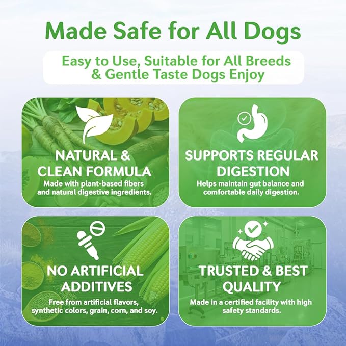 Dog Probiotics Chews – 6 Billion CFU with Prebiotics, Pumpkin, Inulin, Chicory Root & Digestive Enzymes – Supports Gut Health, Digestion, Immunity & Regularity – Natural oft Chews for Dogs