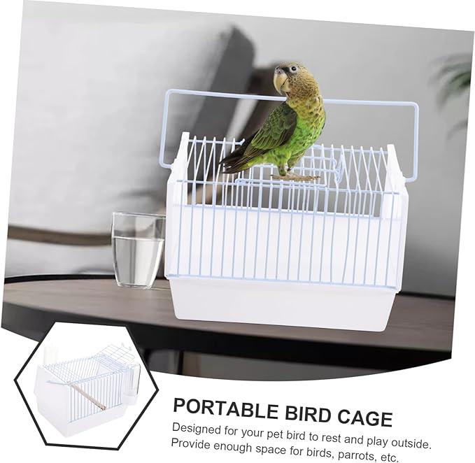 BESPORTBLE 1Set Portable Bird Carrier Pet Bird Cage for Travel for Outing with Parrots and Birds Lightweight Design Compact Outdoor Bird Cage