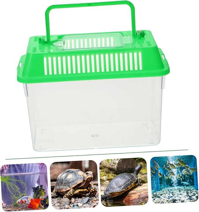 Temporary Fish Tank Handheld Plastic Tank for Goldfish and Turtles Easy to Clean