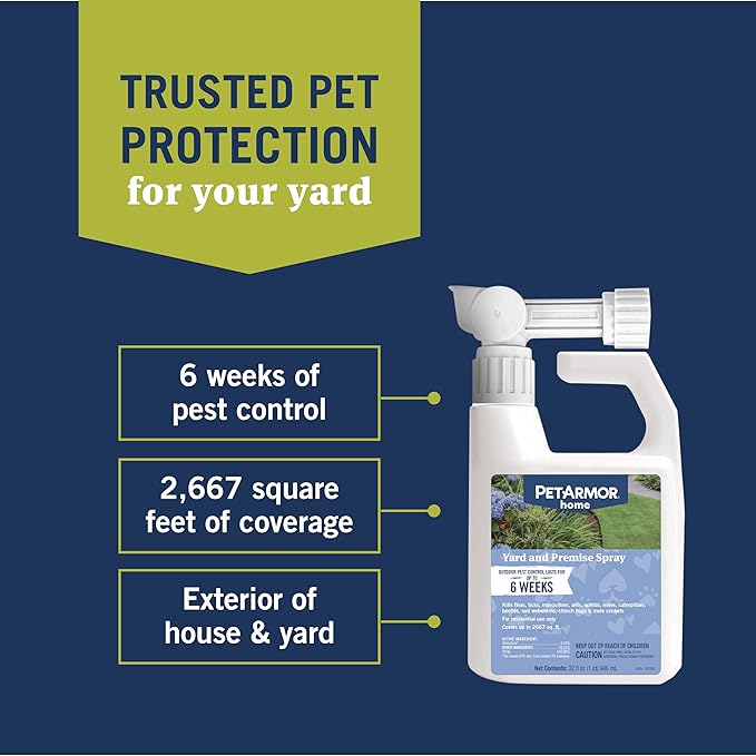 PetArmor Plus Flea & Tick Prevention for Dogs 89-132 lbs (3 Doses) + PetArmor Home Carpet Spray and Yard Spray for Fleas & Ticks, Total Flea & Tick Prevention