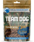 Team Dog Freeze Dried Turkey Dog Treats for Training | Healthy Gluten Free, Grain Free Dog Treats | No Added Fillers, Flavoring or by-Products | for All Breeds & Sizes | 5.2 Oz Turkey Bites