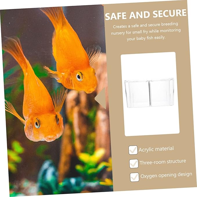 Totority 3-in-1 Multifunctional Fish Breeding Box Aquarium Isolation Container Divider for Breeding Fish Tank Hatchery Tool Suitable for Betta and Other
