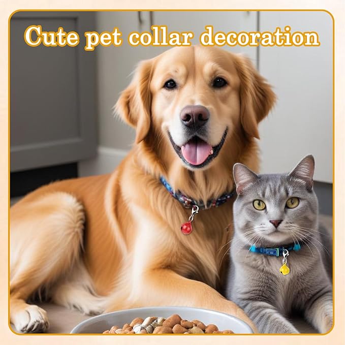 Cat Dog Collar Bells 10 Pcs Dog Collar Bells For Small Dogs Cat And Dog Round Bells For Collar With Crisp Sound Multicolor Cat Dog Collar Charm Pet Pendant Accessories For Christmas Decoration