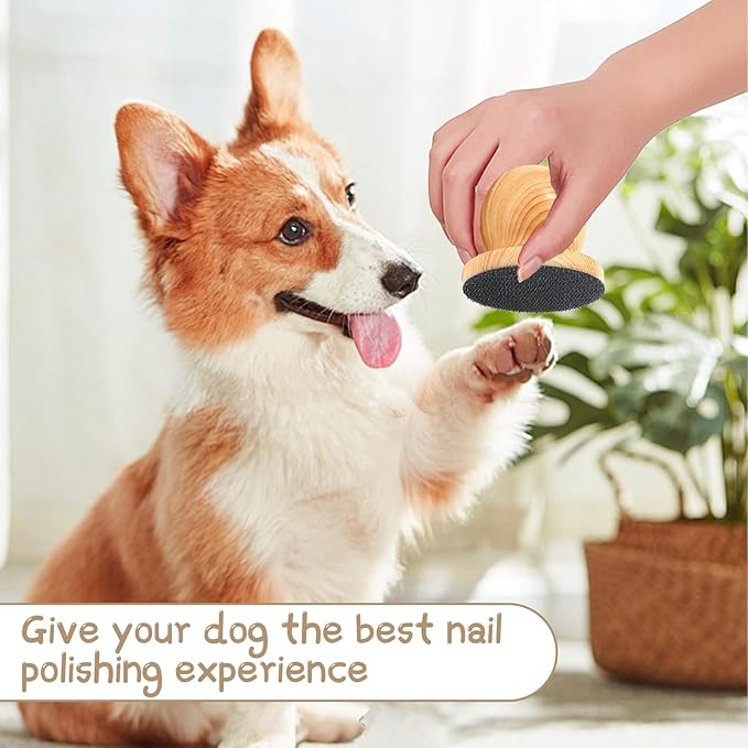 DAUNZMR Dog Nail File with 4 Pcs Replaceable Sandpaper, Nail Grinder Board for Dogs & Cats
