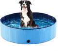 Jasonwell Foldable Dog Pet Bath Pool Collapsible Dog Pet Pool Bathing Tub Kiddie Pool Doggie Wading Pool for Puppy Small Medium Large Dogs Cats and Kids 39.5" Blue