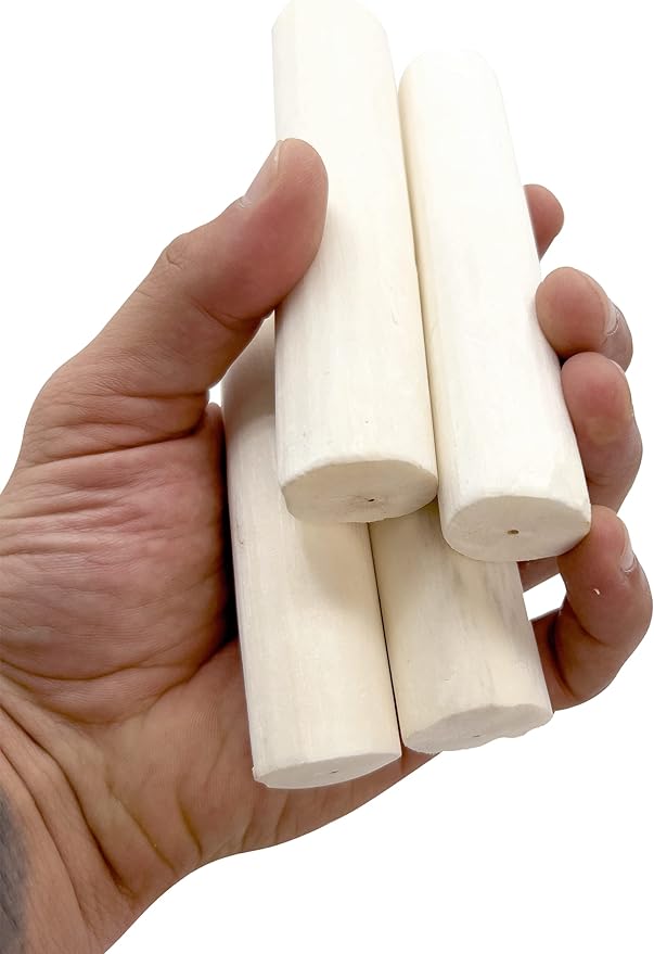 by M&M 5500 Natural Sola Log PK4 - Handcut Sola Wood Bird Foot Toys, Lightweight Chewable Logs, All Natural, Easy for Pets to Shred with Beaks and Feet, Great of Birds