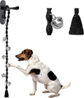 Dog Bells to Go Outside & Puppy Potty Training, Adjustable Dog Door Bell Ring to Go Potty, Handmade with Premium Yarn. Twisted Style, Pure Black