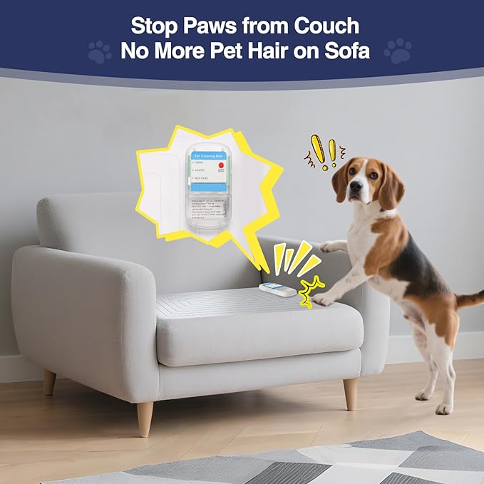 PAPARELA Scat Shock Mat for Dogs and Cats Indoor, Pet Shock Mats for Training Pets, Electric Repellent Mat Keeps Dogs and Cats Off Counter, Couch and Sofa, 3 Training Modes (30"x 16" Two Pieces)