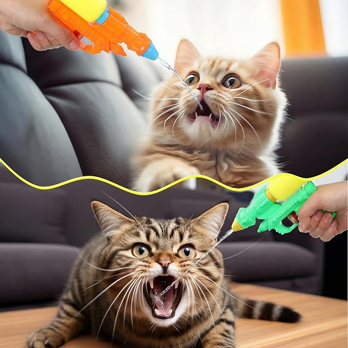 Geelin 2 Pack Squirt Spray for Cats Dogs Training Squirt for Cats Deterrent Water Spray Pistols for Dogs Pets Training(Cute Style,Bright Colors)
