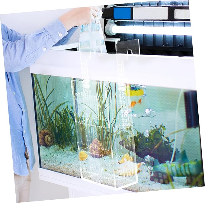 Toyvian Acrylic Fish Tank Breeding Box Betta Fish Incubator Aquarium Divider Net