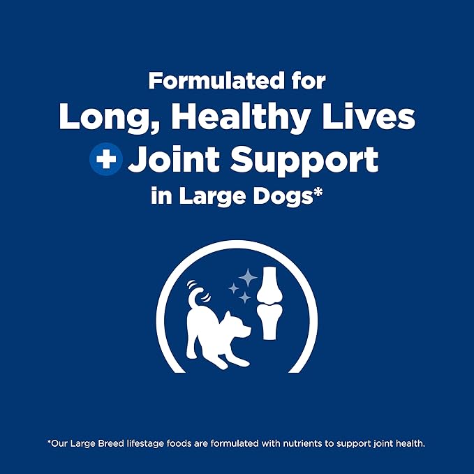 Hill's Science Diet Large Breed Adult Dry Dog Food 1-5, Quality Protein for Joint Support & Lean Muscles, Chicken & Barley, 15 lb. Bag