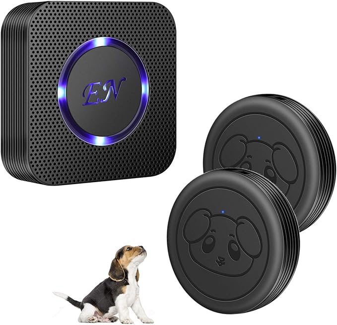 EverNary Dog Door Bell, Wireless Doggie Doorbells for Potty Training, Door Bell for Dogs to Go Outside, Dog Bells with 1 Receiver and 2 Waterproof Transmitters