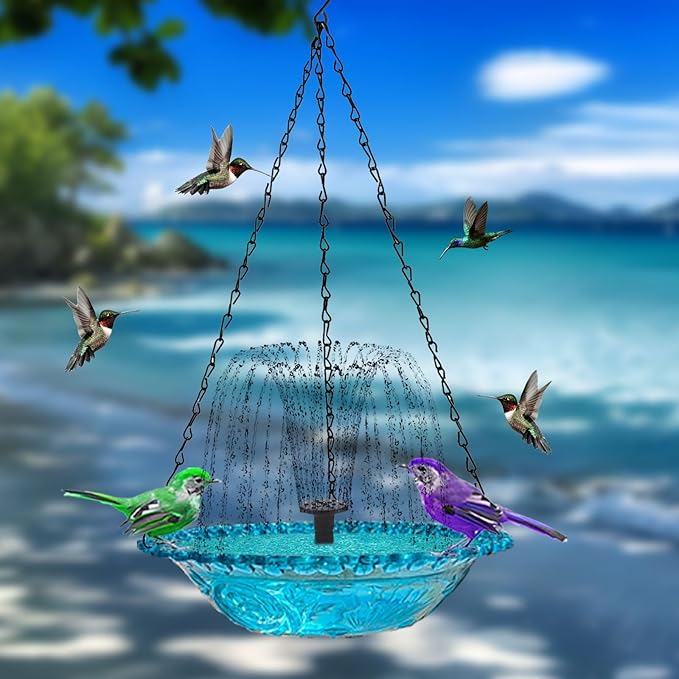 Multifunctional Bird Feeders Bath Tray with Floral Shape for Outdoor Space Terrace Feeder Floral Bright Flower Garden Bird Feeders Outdoor