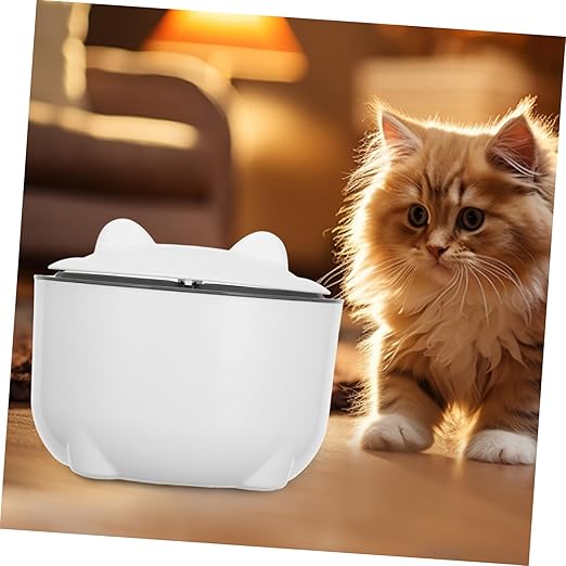 GALPADA 1set Sealed Cat Litter Waste Container with One-Button Operation Enclosed Design for Includes Trash Bags Stylish for Pet Owners