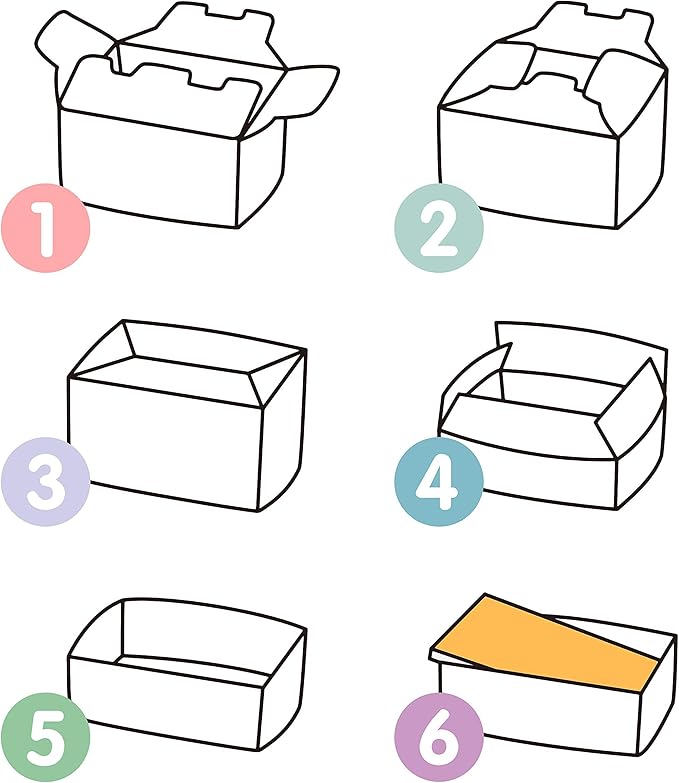 Cat Scratcher Box with Heavy-Duty Double-Sided Cardboard Pad, Cardboard Lounger, Interactive Hole Design, Cat Bed for Indoor Cats, White, Medium - 5 Pack