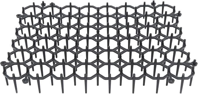 12Pcs Cat Deterrent Mat, Anti Cat Dog Network with Plastic Spikes, Indoor Outdoor Training Mat for Keeping Away Cats Dogs, Protecting Plants Furniture and Cars, PP Materi