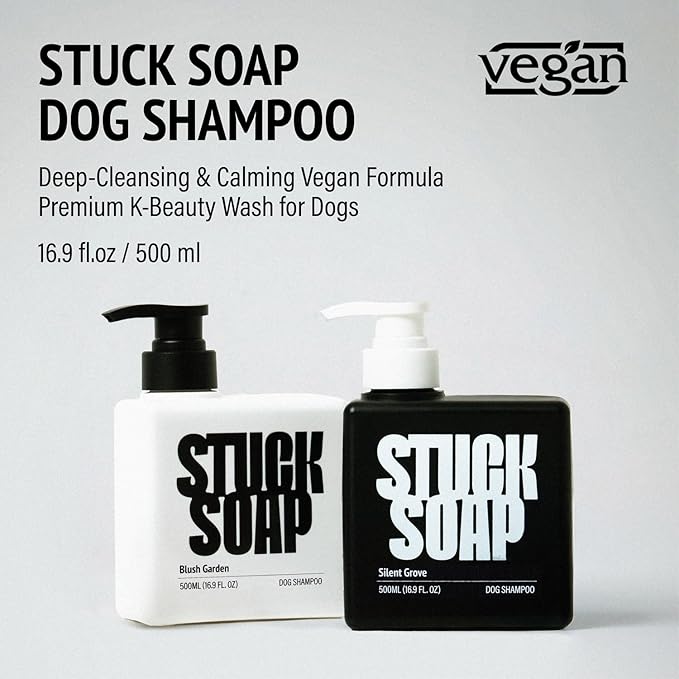 Vegan Dog Shampoo - Inspired by K-Beauty Luxury Spa Care, Long-Lasting Scent, High-Concentrate Rich Lather, Deep Cleaning & Odor Control, Gentle for Sensitive Skin, 500ml (Silent Grove)