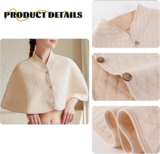 Parrot Shoulder Protector & Bird Diaper Shawl - Keep Clothes Safe from Scratches & Poop, Reusable Training Cape for Parakeets, Cockatiels, Conures, Lovebirds, Finches, Macaw (Beige)