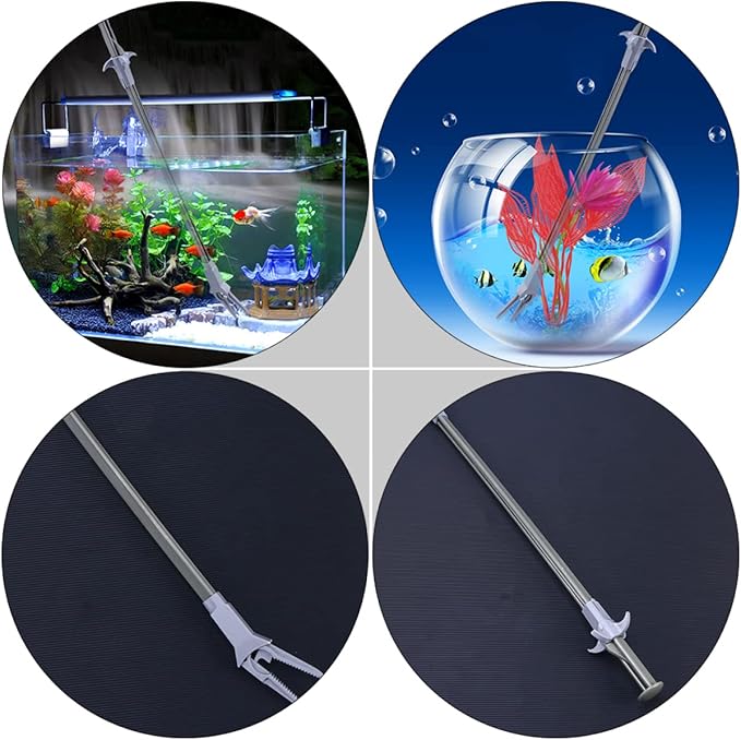 Mipcase 3sets Fish Tank Grass Tool Aquatic Plant Clip Durable Tweezer for Aquarium Cleaning Plant Maintenance 2pcs*3