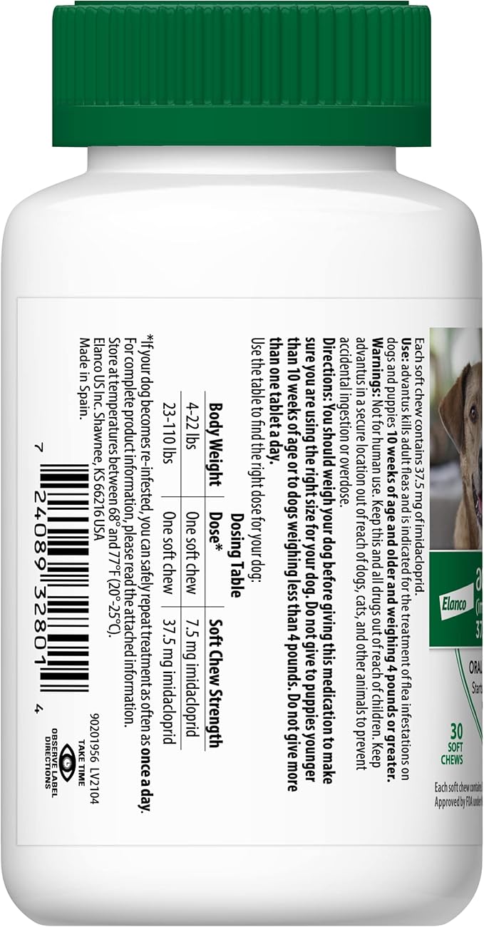Advantus Dog Fast Acting Oral Flea Treatment Soft Chews Dogs 23 - 110 lbs. | 30 ct.