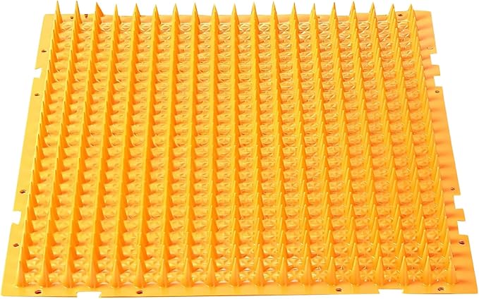 Pet Deterrent Mat with Spikes, Cat Scat Mat for Couch, Keep Dogs Off Furniture, Reusable Cat Repellent Mat for Indoor/Outdoor Use, 4 Pack (Orange)