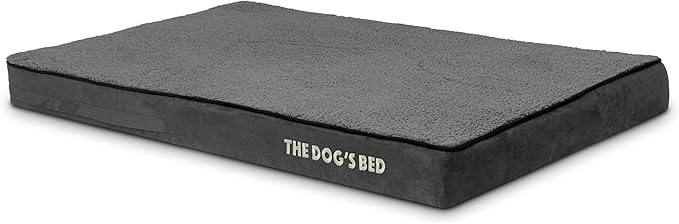 The Dog’s Bed Orthopedic Memory Foam Dog Bed Mattress, Plush Fabric, Grey Plush, XL, 4-Inch