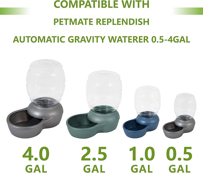 Pet Water Fountain Charcoal Replacement Filters Compatible with Petmate Replendish Mason Gravity Waterers, Automatic Cat Dog Water Bowl Dispenser Filters Replacement(12 Pack)