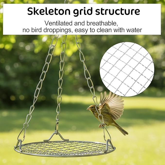 Bird Swing Stainless Steel Bird Swing for Cage Hanging Parakeet Swings Birds Cage Accessories to Balance Training Budgies Parrotlets Rat Sugar Gliders Small Animals