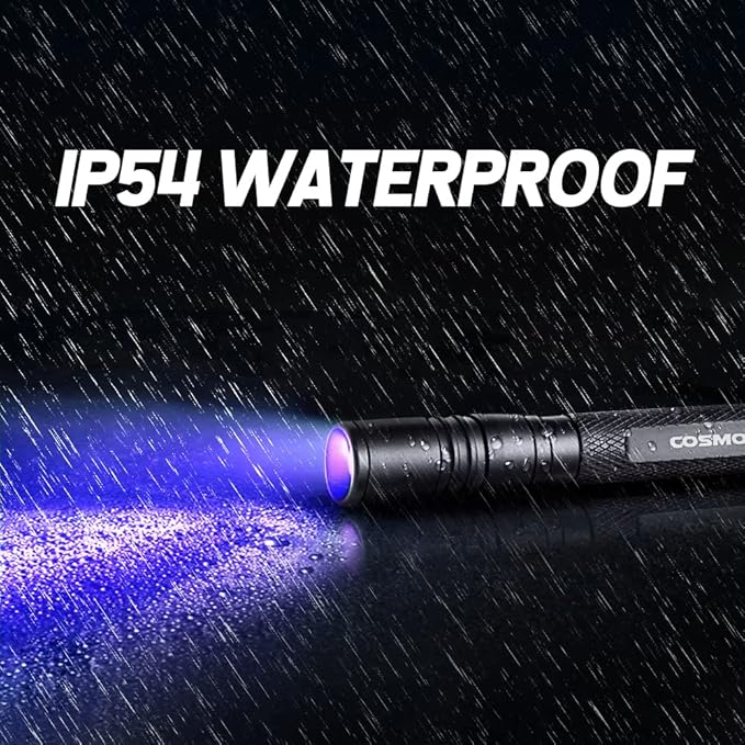 UV Flashlight Rechargeable, 395nm Ultraviolet, Zoomable Blacklight Detector for Pet Urine, Cat Dog Stains, Scorpion, Bed Bug