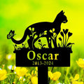 Custom Cat Memorial Stake, Personalized Cat Memorial Grave Marker, Pet Memorial Stake for Cats, Custom Cat Memorial Plaque, Cat Tombstone Marker Customized Cat Memorial Gift