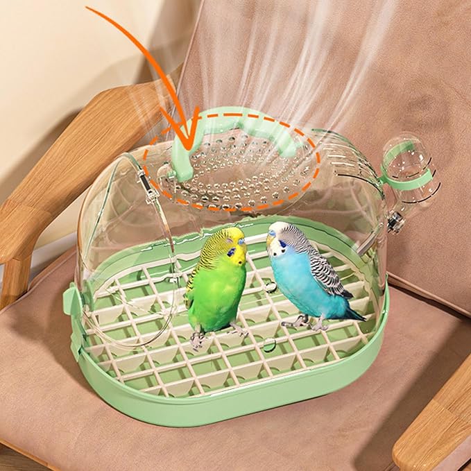 Portable Clear Bird Parrots Transport Cage Window Ventilated Carriers Bag Breathable Bird Carriers Travel Bag