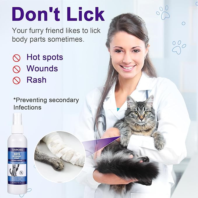Cat Deterrent Spray - Natural Safe Cat Repellent Spray for Furniture Protection,Effective Indoor & Outdoor Training Aid to Stop Pee Spraying, Chewing & Scratching (2 Pcs)