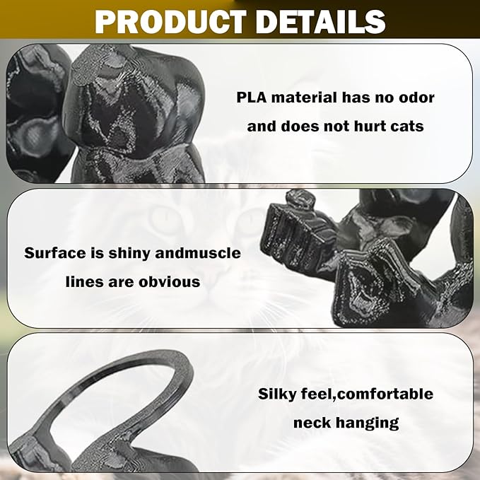 Creative Cat Muscle Arms,Cat Costumes for Cats Only,3D Printed Cat's Neck Arms with Muscle for Pet Cosplay, Birthday Party,Halloween Costume Accessories Lightweight Design