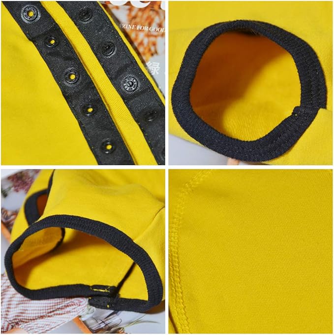 Dog’s Recovery Suit Post Surgery Shirt for Puppy, Wound Protective Clothes for Little Animals(Yellow-xs)