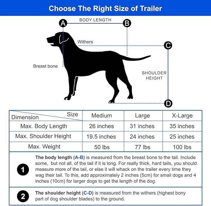 Tiggo Veelar Sports Pets Large Dog Bike Trailer & Stroller for Medium,Large Dog or Multiple Small Dogs, Pet Stroller for Dogs Up to 78 lbs, Parking Brakes, Low Center of Gravity